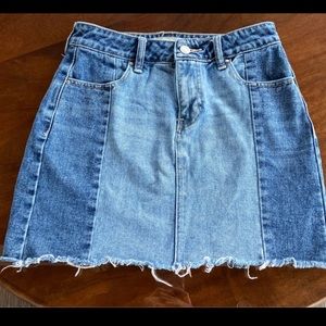 Two Tone Denim Skirt